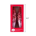 thumbnail image 5 of 4-Count Red and Pink Glitter Ombre Finial Shatterproof Christmas Ornaments, 8.3", by Holiday Time, 5 of 5
