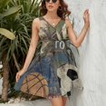 thumbnail image 3 of Natural Art Soccer Football Sports Dress Fashion Beach Long Dresses Female Party Printed Sundress, 3 of 7