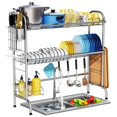 thumbnail image 1 of Over The Sink Dish Drying Rack, HOWDIA 2-Tier Stainless Steel Large Over The Sink Dish Rack with Utensil Holder Dish Drainers for Kitchen Counter, 1 of 2