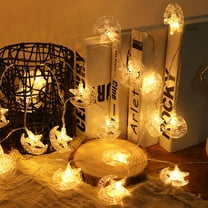 Mecorevxz 5Ft 10 LED Star Christmas Lights String,Window Curtain String Lights,Suitable for Indoor,Home Holiday,Party,Room Decorations