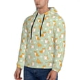 thumbnail image 2 of Hoodies for Men - Dog And Flower Long Sleeve Comfrt Men'S Fashion Hoodies & Sweatshirts, Sweatshirts for Men Hoodies Pullover Clothing Clothes with Pouch, 2 of 7