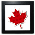 thumbnail image 1 of Happy Canada Day Vertical Grain Maple Black Square Frame Picture Wall Tabletop, 1 of 3