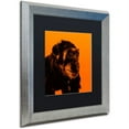 thumbnail image 2 of Trademark Fine Art "Chimp No 3" Canvas Art by Claire Doherty, Black Matte, Silver Frame, 2 of 4