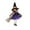 Purple, variant on DGMIOCS Hanging Witch Dolls with Broom, Halloween Small Witch Figurine with Gauze Skirt, Kitchen Witchs Doll for Good Luck, Halloween Hanging Decoration for Haunted House Room Door and Window