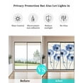 thumbnail image 4 of Window Privacy Film Spring Dandelion Stained Glass Window Film Decorative Sun Block Window Cover Simple Vintage Watercolor Blue Flowers Window Clings Static Adhesive Sticker for Bathroom 29.5"x78.7", 4 of 7