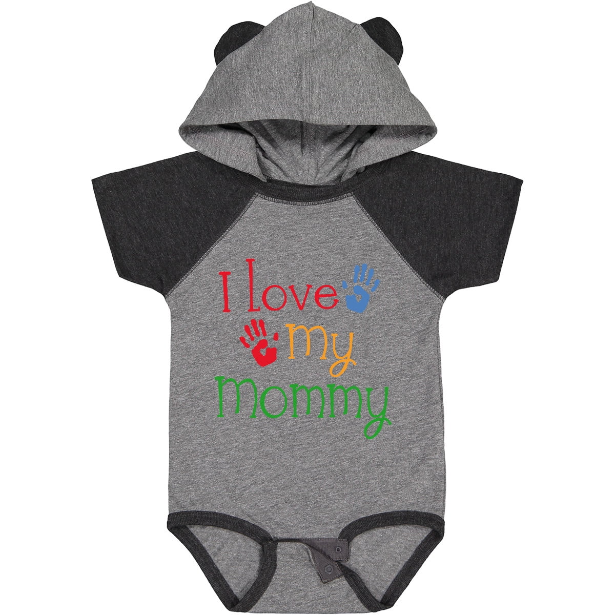 Inktastic I Love My Mommy Handprints Boys or Girls Baby Bodysuit