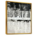 thumbnail image 2 of Designart "Midnight Tranquil Piano Keys" Music Floater Framed Wall Decor, 2 of 5