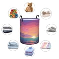 thumbnail image 4 of ZICANCN Tropical Island Laundry Basket Organizer, Dirty Clothes Hamper for Bathroom Bedroom Laundry Room, Small Size, 4 of 7