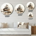 thumbnail image 5 of Designart "Beach Photo Harmonious symmetry VI" Beach Oversized Wall Clock, 5 of 5