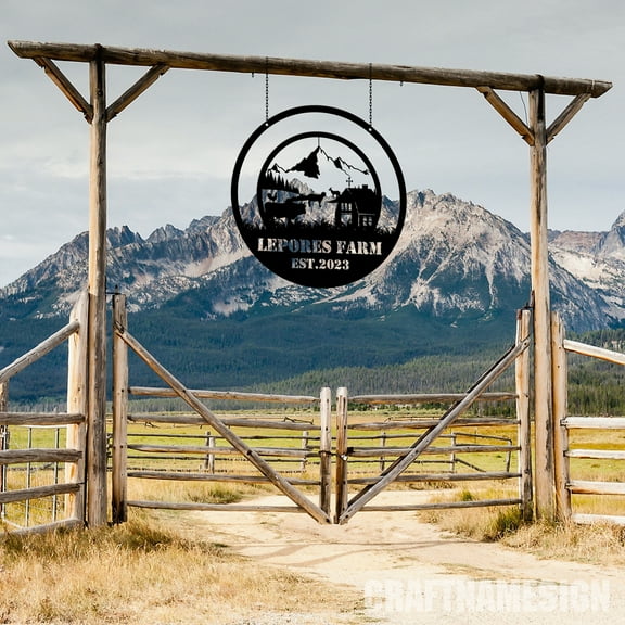 Craftnamesign Custom Outdoor Metal Farm Sign, Outdoor Metal Sign, Farmhouse Decor, Farmer Gifts