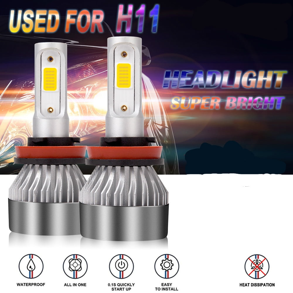 1pair H7 LED Auto Car Headlight Replace Xenon High/Low Kit Bulbs Beam YELLOW