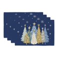 thumbnail image 1 of Juego de 4 manteles GEEORY, 30 x 45 cm, color azul navideño, 1 of 7