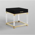 thumbnail image 6 of Posh Living Briar 1-Drawer Metal End Table with Acrylic Legs - Black/Gold, 6 of 8