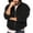 Black, variant on Dezsed Mens Fuzzy Sherpa Jacket Cardigan Pullover Sweater Stand Collar Elastic Solid Color Half Sweater for Men Stand-up Collar Sweater Khaki XXXL