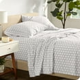 thumbnail image 1 of Bare Home Ultra-Soft Sheet Set - Premium 1800 Collection - Deep Pockets - 4-Pieces - Full, Pennytile - Stone/White, 1 of 7