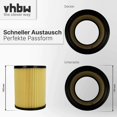 thumbnail image 3 of Dust Filters Compatible with Hikoki Hitachi WDE 3600 1200 and 1200M Vacuum Cleaners - Yellow and Black Patronenfilter, 3 of 4