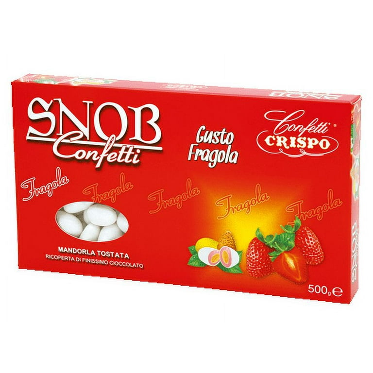 Crispo, Italian Roasted Almond & Strawberry Chocolate Confetti (Snob  Fragola) (2.200 Lbs) 