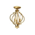 thumbnail image 5 of Trade Winds Lighting 3-Light Ceiling Light In Natural Brass, 5 of 6