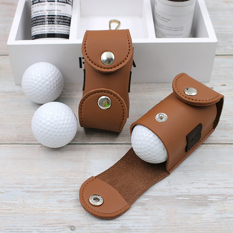 Golf Tee Pouch Wear-resistant Storage Synthetic Leather Golf Tee Holder  Portable