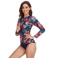 thumbnail image 5 of Women Two Piece Tankini Set Swimsuit Swimwear Long Sleeve Tops With Swim Bottoms Loose Fit Beachwear Swimming Costumes Bathing Suit, 5 of 7