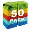 thumbnail image 1 of HLONK 50pcs Ultra-Soft Microfiber Cleaning Cloths - Quick-Dry  Absorbent & Streak-Free  Fade-Resistant  Lightweight & Durable - Reusable Multi-Purpose Rags for Kitchen  Bathroom  Car  Gla, 1 of 5