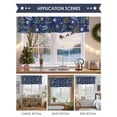 thumbnail image 6 of Merry Christmas Valances for Windows, 42 x 18in, Christmas Trees Xmas Winter Snowflakes Stars Navy Blue Rod Pocket Kitchen Valance Curtain Light Filtering Window Treatments for Living Room Bedroom, 6 of 7