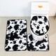 thumbnail image 2 of TITOUMI - Juego de 3 alfombrillas de baño en forma de U, con estampado de vaca lechera, suaves y absorbentes, antideslizantes, color negro, 2 of 8