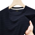 thumbnail image 6 of Fnnxeal Summer T Shirts for Man, Solid Crew Neck Short Sleeve Tops Big and Tall Shirts Casual Mens Dark Blue Lightweight Tees Size 2XL, 6 of 7