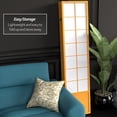 thumbnail image 4 of 6 ft. Tall Premium Japanese Design Wide Window Pane Screen - Honey - 6 Panels, 4 of 6