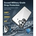 thumbnail image 4 of KOMI for Samsung Galaxy S25 Case: for Galaxy S24 Case Military Grade Drop Protection Anti Yellowing Cell Phone Cover - Rugged Shockproof Protective Bumper Transparent Cases Black, 4 of 5