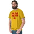 thumbnail image 2 of Papa Bear Dad Father's Day Pawprint Men's Big & Tall Crewneck Graphic Tee Brisco Brands 3X, 2 of 4
