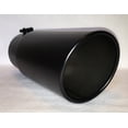 thumbnail image 2 of 5" Inlet x 6" Outlet x 15" Long Rolled Edge FLAT BLACK Diesel Exhaust Tail Pipe Tip (Bolt On), 2 of 2