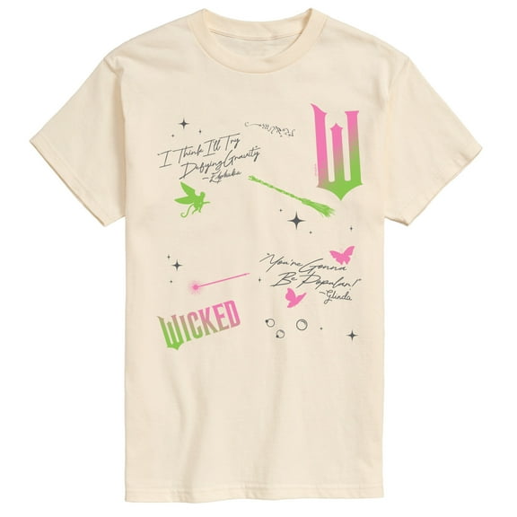 Wicked - Scatter Lyrics Oversized - Men's Short Sleeve Graphic T-Shirt