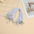 thumbnail image 5 of Yoqb Elastic Barbed Cord Elastic Barbed Cords 50pcs, Elastic Cord with Metal Ends, White Stretch Loops Elastic Bands for Masks, Crafts, Party Hats, Badges, DIY Signs A110, 5 of 7