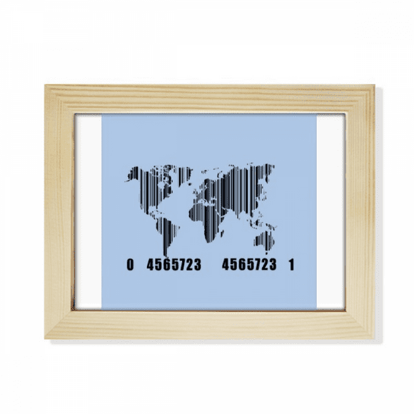 World Map Continent Ocean Desktop Photo Frame Picture Art Decoration Painting 6x8 inch
