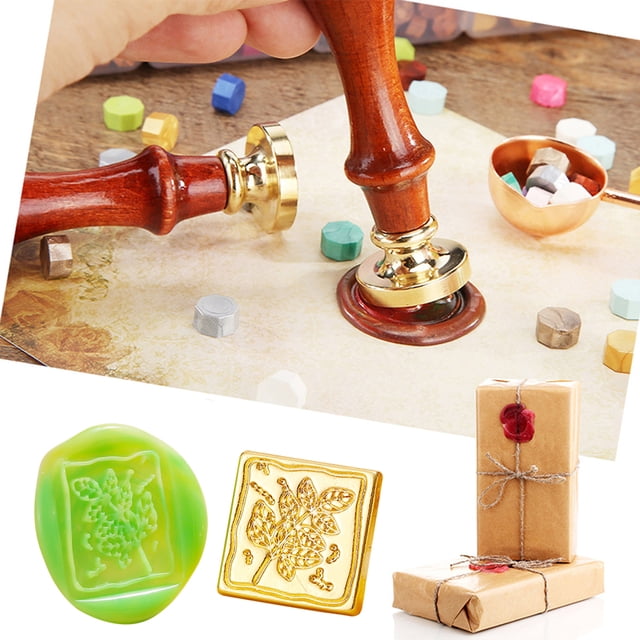 Cabeza De Sello Creative Fire Paint Head Classic Vintage Stamps Head para regalo (hojas de morera)
