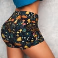 thumbnail image 2 of KLL Colorful Plants Mushroom Pattern Workout Shorts for Women Scrunch Short Gym Yoga Running Sport Active Exercise Fitness Shorts, 2 of 5