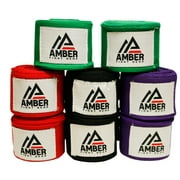 Amber Mexican Boxing Hand Wraps Elastic Bandages Fist Inner Gloves 200" Green Pair