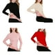thumbnail image 4 of Minnieouse Camisa térmica, ropa de abrigo, ropa interior de invierno, manga larga, cuello medio-alto, lana polar, al tacto, accesorio DIY, Ropa interior Color de piel SG, 4 of 6