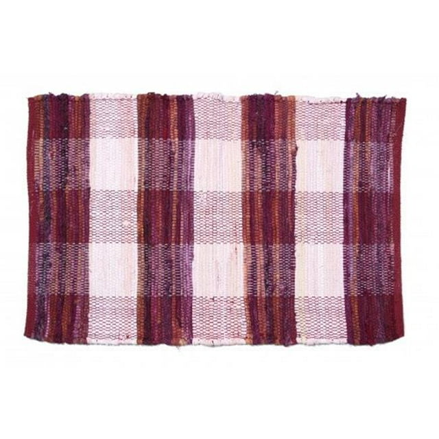 Mr. MJs Trading AG-66503-24x36 24 x 36 in. Chindi Rug, Wine Check