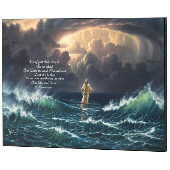Dicksons Be Not Afraid Green and Blue 13 x 16 Inch Wood Decorative Wall Art Plaque