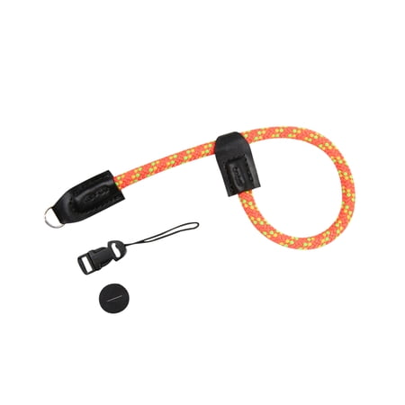Foto&Tech Climbing Rope Camera Wrist Strap Quick Release Made in USA Compatible with Fuji X-T30 X-T3 X100F X-T20 X-T10 X-T2 X70 X-Pro2 X-E2S X-E3 X-E2 X-Pro1 X30 XQ2 X100 X100S X100T(34cm ORG/YL/GRN)