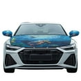 thumbnail image 2 of Jeiento Car Hood Cover with Side View Mirror Cover Sea Turtle Vehicles Decorate Accessories Soft Auto Exterior Accessories with Elastic Band Fit for Most Sedans, 2 of 7