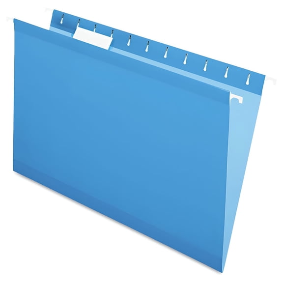 CCOCC Reinforced Hanging File Folders,Letter Size,Blue,1/5 Cut
