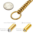 thumbnail image 5 of Gold Dog Chain Collar 10MM Choke Collar Stainless Steel Metal Collars Silp Choker Chain for Small Medium Dogs (12inch), 5 of 7