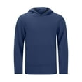 thumbnail image 6 of Balaclava Hoodies for Men Relaxed Fit Wind Resistant Athletic Long Sleeve Sweatshirt Solid Color Mens Hoodies Pullover, 6 of 9