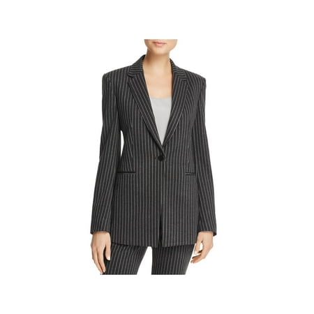 Pinstripe 2 Button Suit - Theory Womens Pinstripe Suit Separate One-Button Blazer