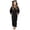 Black, variant on Girls Fuzzy Jumpsuits Zip Up Furry Sherpa Onesie Kids Hooded Rompers Teen Fuzzy Cute Animal Onesie Warm Zipper Playsuit Jumper Winter Clothes