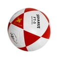 thumbnail image 2 of ZheElen Rubber Bladder Soccer Ball For Size 5 Training Soft PVC Cover For Smooth White Red, 2 of 6