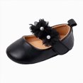 thumbnail image 3 of KPOPLK Toddler Flower Girl Dress Shoes - Little Girl Ballet Flats Sparkly Wedding Party Shoes Size 5,Black, 3 of 7